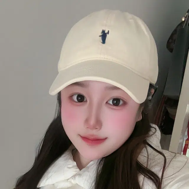雅鹿优选 小人标刺绣户外出行运费遮阳防晒大帽檐时尚潮流百搭大头围显脸小 棉 鸭舌帽 男女同款情侣款