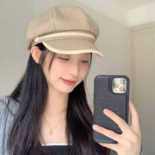 雅鹿优选 时尚复古皮质八角帽女生显脸小美拉德简约报童帽百搭贝雷帽 涤纶 贝雷帽 女款