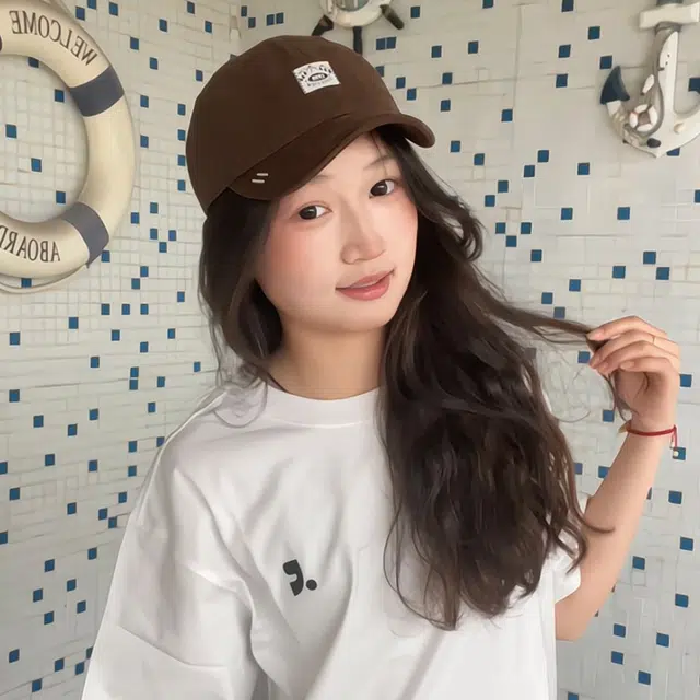 雅鹿优选 美式复古贴布短檐小众设计户外出游防晒遮阳时尚潮流百搭大头围显脸小 棉 鸭舌帽 男女同款情侣款
