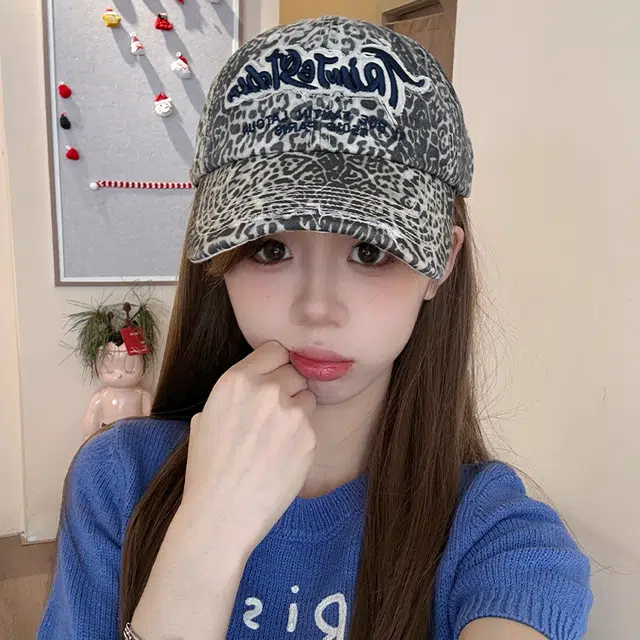 雅鹿优选 春夏季迷彩豹纹图案做旧水洗刺绣字母 户外出游时尚潮流百搭大头围显脸小 棉 鸭舌帽 男女同款情侣款