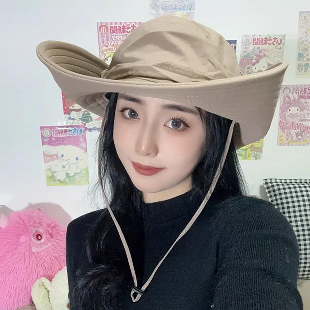 雅鹿优选 速干透气户外露营爬山徒步抽绳可调节防晒遮阳 聚酯纤维 渔夫帽 男女同款情侣款