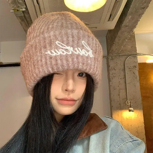 【日常百搭】 雅鹿优选 冬季加厚毛绒帽子女生毛线帽大头围保暖显瘦显白百搭针织帽防风套头冷帽 涤纶 绒线帽 女款