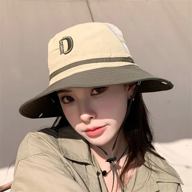 雅鹿优选 户外休闲运动露营徒步登山帽显脸小防晒防紫外线时尚百搭 绵纶 渔夫帽 男女同款情侣款