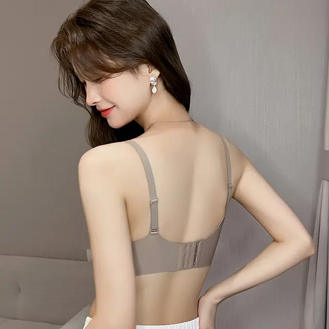 多情猫 纯色收副乳聚拢文胸 女款