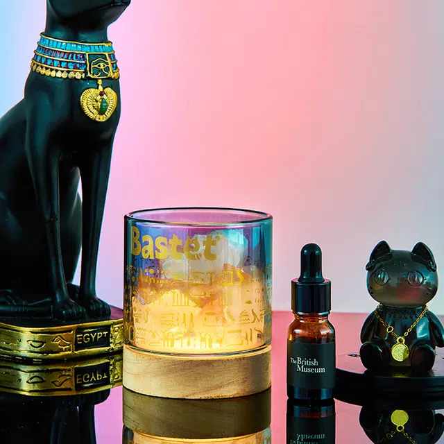 大英博物馆 盖亚·安德森猫和她的朋友们系列 晶石香薰灯 摆件 香氛礼盒