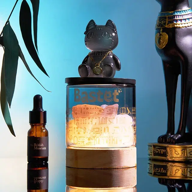 大英博物馆 盖亚·安德森猫和她的朋友们系列 晶石香薰灯 摆件 香氛礼盒