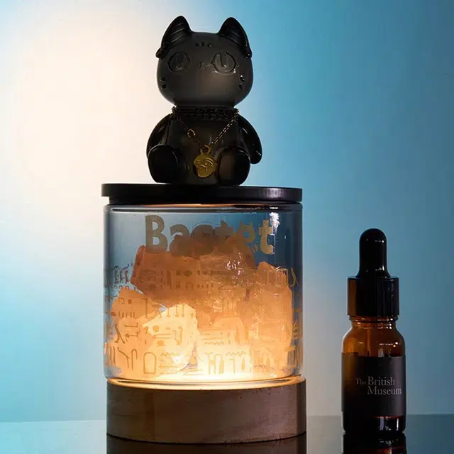 大英博物馆 盖亚·安德森猫和她的朋友们系列 晶石香薰灯 摆件 香氛礼盒