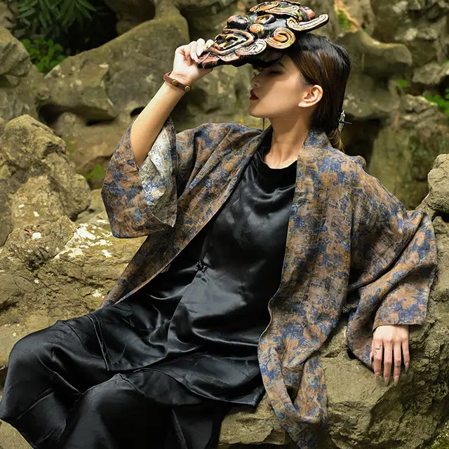 三省六部 敦煌·壹超薄新中式复古道袍汉服 男女同款 图片色