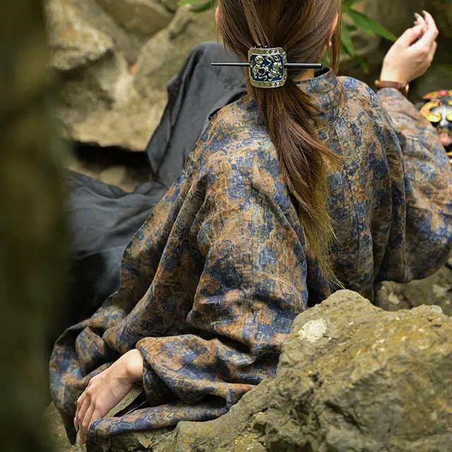 三省六部 敦煌·壹超薄新中式复古道袍汉服 男女同款 图片色