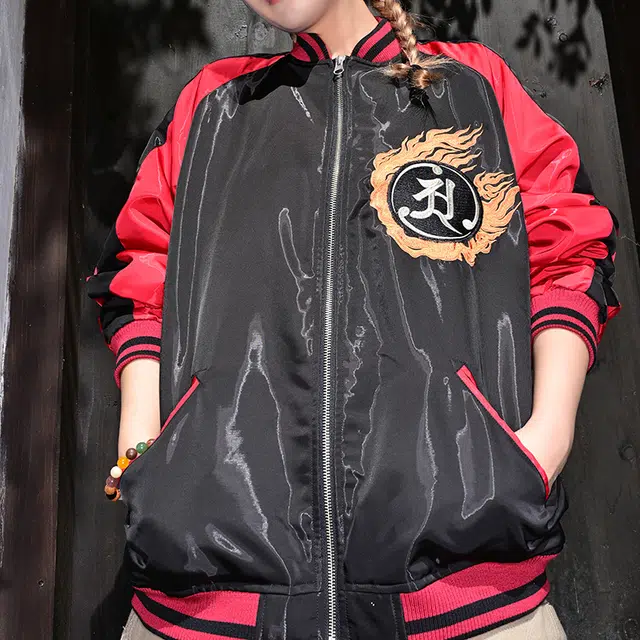 Sanshengliubu Dahei Shen Baseball Jacket