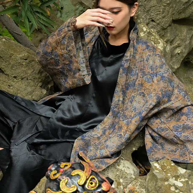 三省六部 敦煌·壹超薄新中式复古道袍汉服 男女同款 图片色