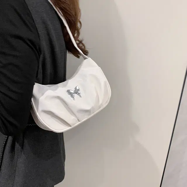 辛巴赫 简约可爱潮流百搭休闲腋下包 尼龙 单肩包 常规 女款 白色/黑色/粉色/蓝色