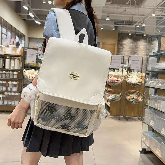 辛巴赫 小众可爱百搭时尚小清新甜美学院风出游通勤 尼龙 双肩包 常规 女款 多色
