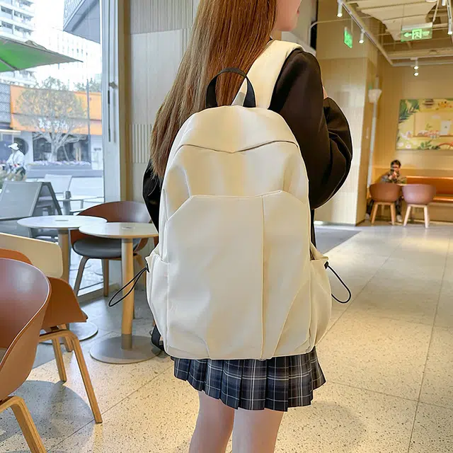 辛巴赫 学院风简约小众设计潮流百搭 尼龙 双肩包 常规 男女同款情侣款 多色