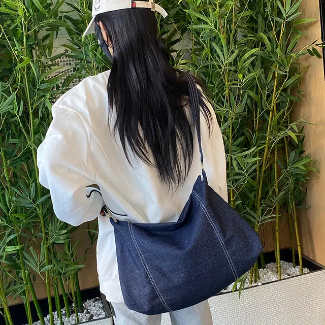辛巴赫 复古慵懒简约时尚百搭 牛仔布 单肩包 常规 女款 多色