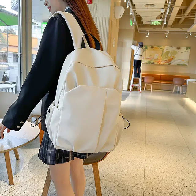 辛巴赫 学院风简约小众设计潮流百搭 尼龙 双肩包 常规 男女同款情侣款 多色