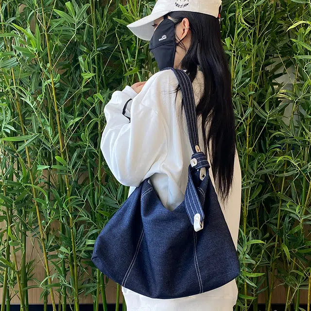 辛巴赫 复古慵懒简约时尚百搭 牛仔布 单肩包 常规 女款 多色