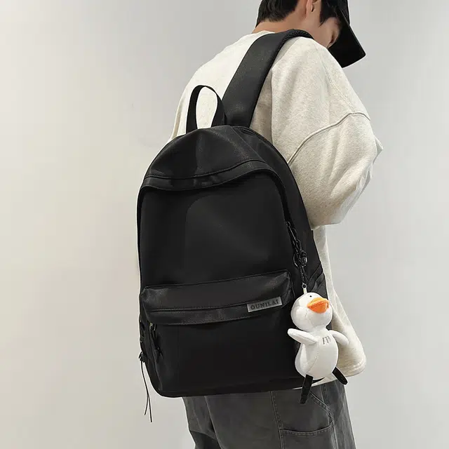 辛巴赫 简约百搭休闲学生书包大容量学院风潮流电脑背包 尼龙 双肩包 常规 男女同款情侣款 多色