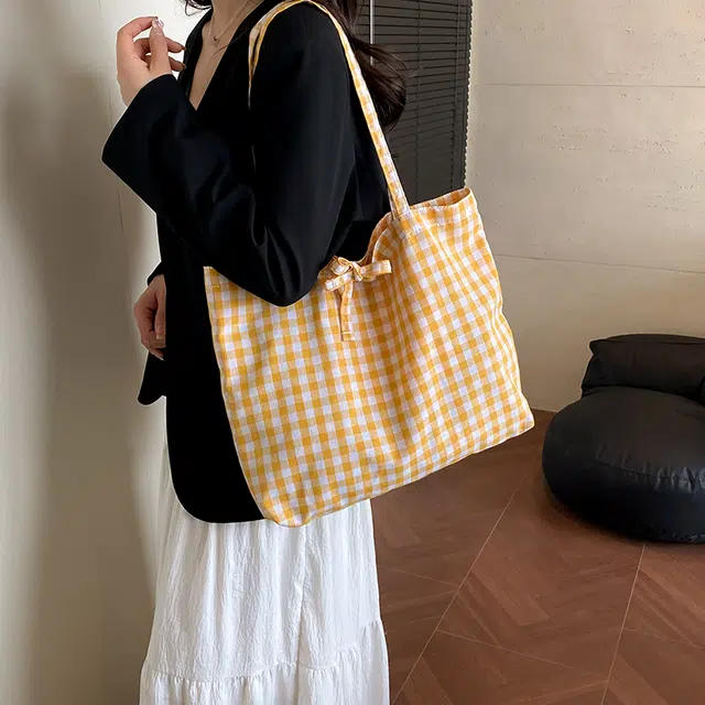 辛巴赫 格子时尚潮流百搭 尼龙 单肩包 女款 多色