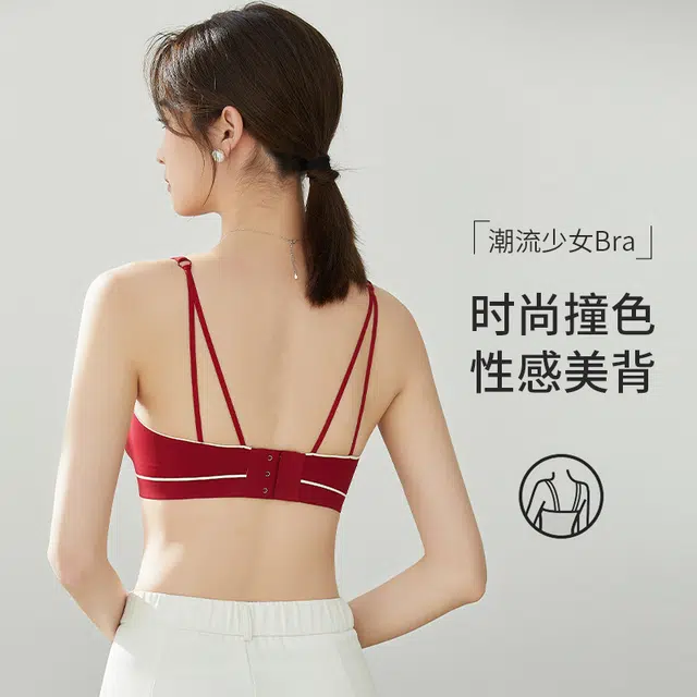 艾诗塔 冰丝无痕内衣女吊带美背裹胸舒适透气女生无钢圈文胸 女款