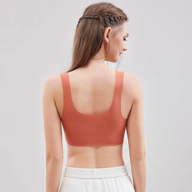 艾诗塔 无痕无钢圈美背小胸聚拢收副乳防下垂运动文胸胸罩夏季薄款内衣 女款