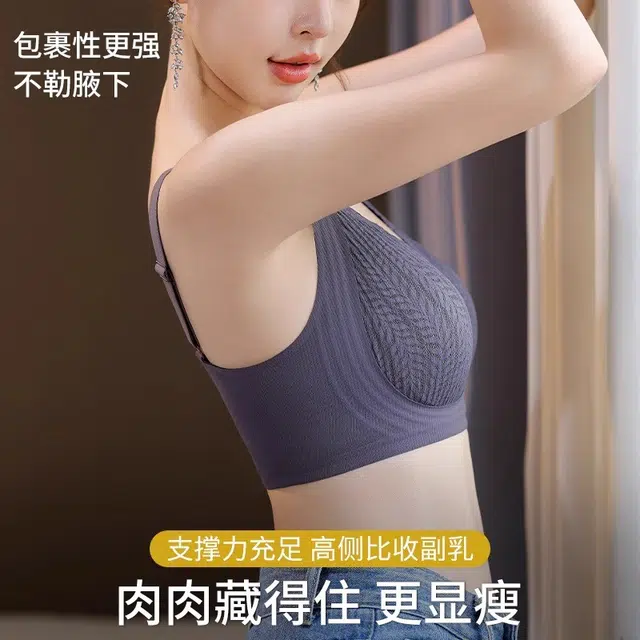 艾诗塔 大胸显小小胸聚拢提拉防下垂无痕内衣女收副乳全罩杯调整型文胸 女款