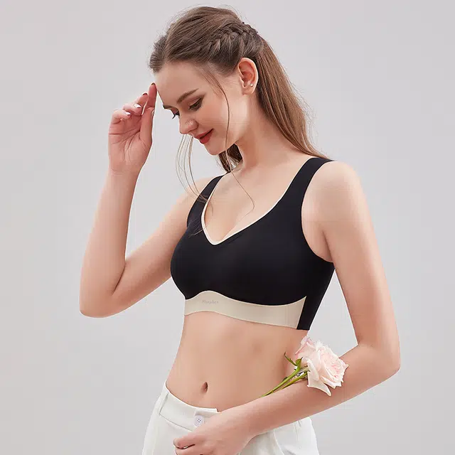 艾诗塔 无痕无钢圈美背小胸聚拢收副乳防下垂运动文胸胸罩夏季薄款内衣 女款