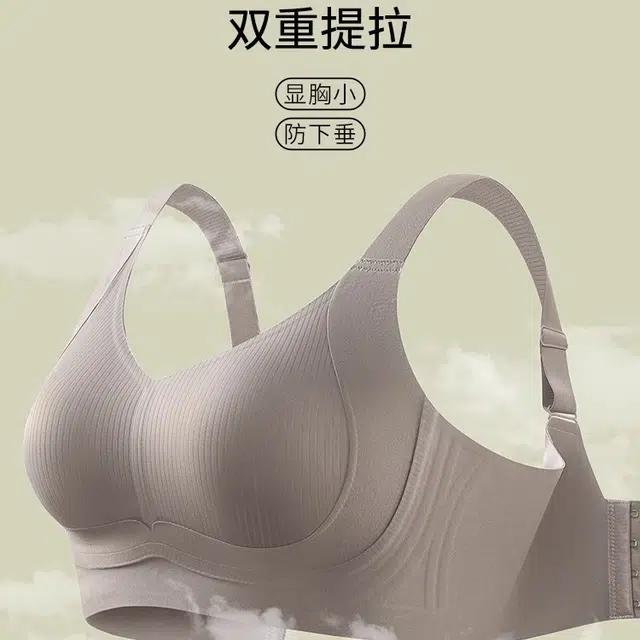 艾诗塔 内衣夏薄款大胸显小防下垂收副乳提拉舒适无痕调整塑形文胸 女款