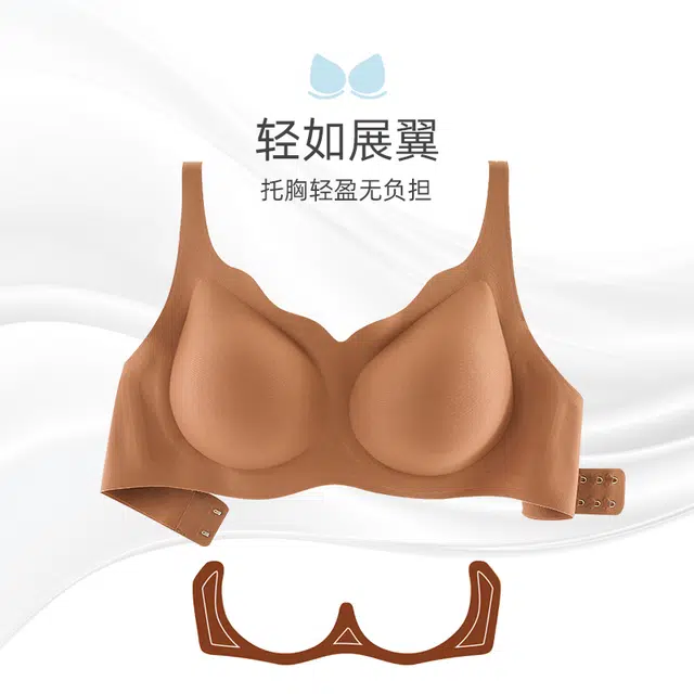 艾诗塔 无痕内衣小胸聚拢文胸提拉防下垂收副乳薄款美背舒适胸罩 女款