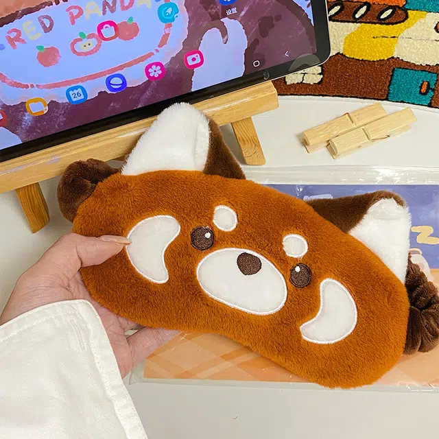 歪瓜出品 都是小熊猫柔软眼罩 睡眠遮光不压眼 玩偶周边