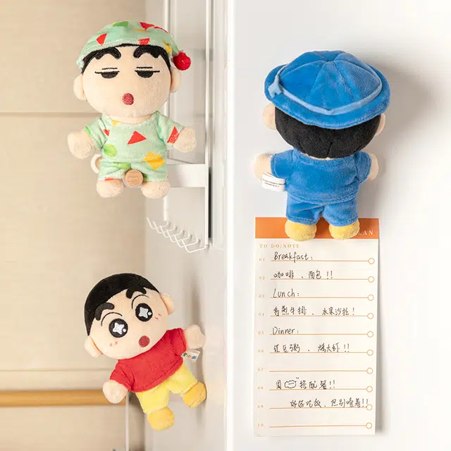 歪瓜出品 蜡笔小新角色 毛绒玩偶 卡通动漫 谷圈冰箱贴