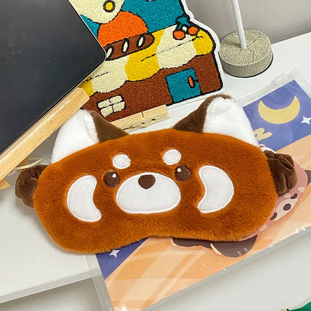 歪瓜出品 都是小熊猫柔软眼罩 睡眠遮光不压眼 玩偶周边