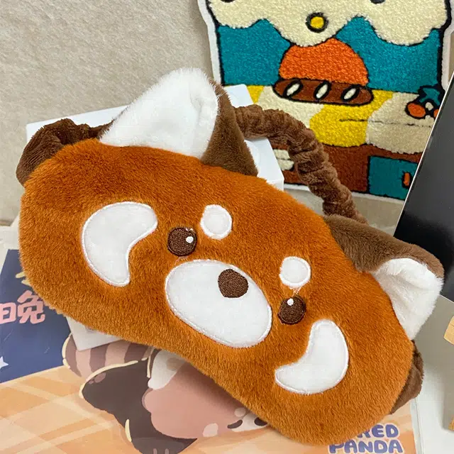 歪瓜出品 都是小熊猫柔软眼罩 睡眠遮光不压眼 玩偶周边