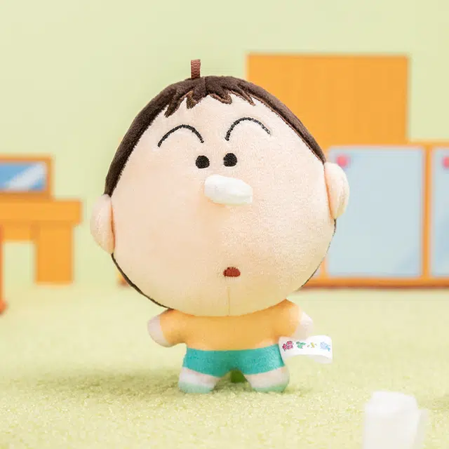 歪瓜出品 蜡笔小新角色 毛绒钥匙扣公仔玩偶 可爱卡通书包挂饰 谷圈挂件
