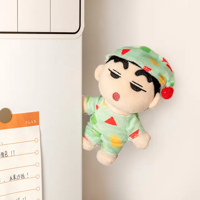 歪瓜出品 蜡笔小新角色 毛绒玩偶 卡通动漫 谷圈冰箱贴