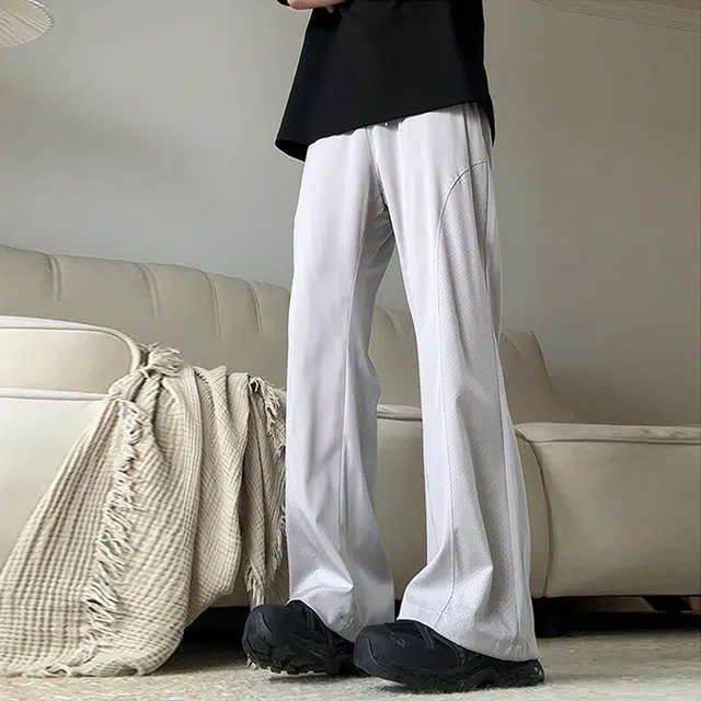 西行纪 美式高街设计感冰丝垂感降落伞兵裤直筒阔腿凉感薄款网布打孔透气速干运动休闲裤 男女同款
