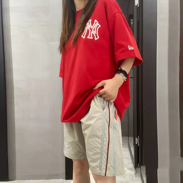 西行纪 美式复古高街网眼打孔设计感宽松舒适撞色织带三条杠伞兵速开裤百搭通勤直筒亲肤透气薄款冰丝凉感运动休闲短裤 男女同款