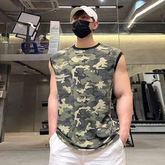 西行纪 户外运动高街街头潮牌军旅风重磅基础款打底日常宽松休闲凉感设计感圆领坎肩无袖背心 男女同款