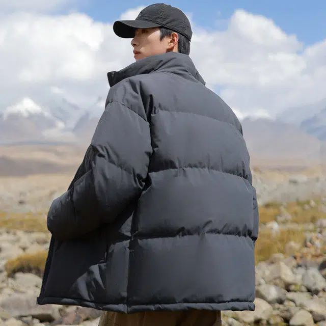 西行纪 美式高街设计感品牌基础款户外休闲运动高级感宽松大码棉服棉袄百搭简约学生立领面包服加厚保暖棉衣外套 男女同款