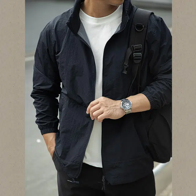 唔刃 美式工装休闲轻薄连帽防晒服 男款