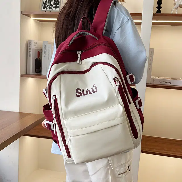度森袋鼠 大学生背包 背包轻便百搭书包大学生 尼龙 双肩包  男女同款情侣款 多色