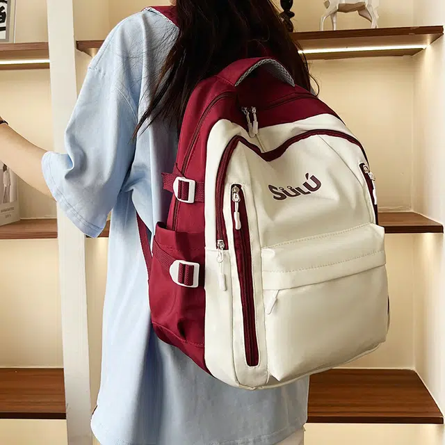 度森袋鼠 大学生背包 背包轻便百搭书包大学生 尼龙 双肩包  男女同款情侣款 多色