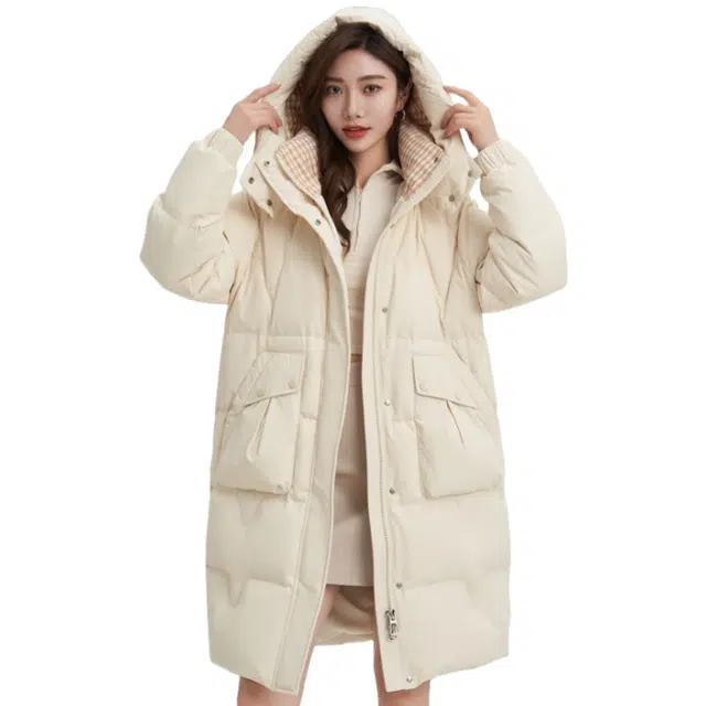 雅鹿 保暖抗寒时尚极简纯色舒适极寒户外羽绒服 女款