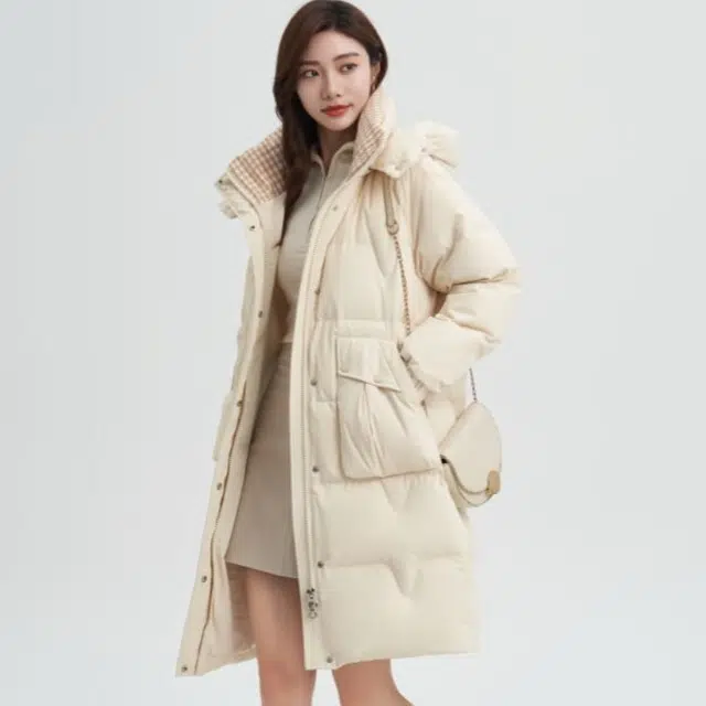 雅鹿 保暖抗寒时尚极简纯色舒适极寒户外羽绒服 女款