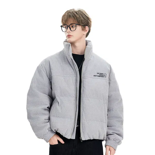 The Simpsons Waffle Texture Down Jacket