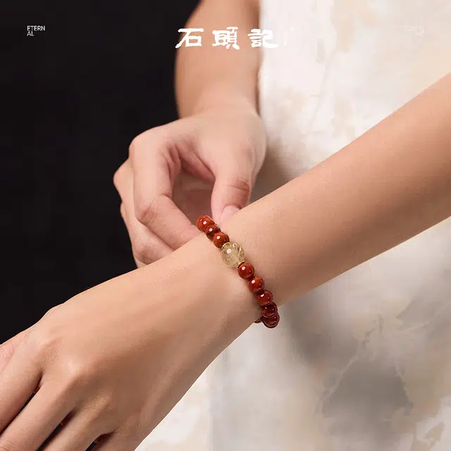 石头记 转运珠 鸿福吉祥 平安喜乐新中式浪漫复古纳福 显白贵气高级感通勤百搭 #好运 玛瑙 手串 女款