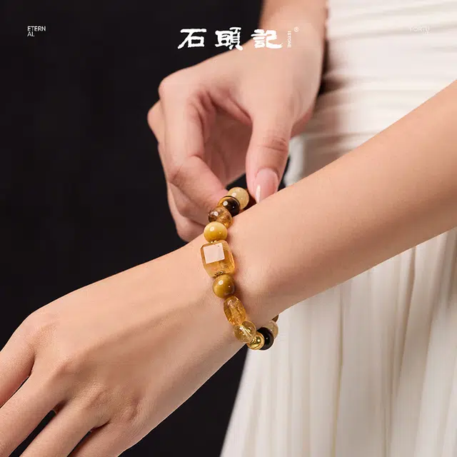 石头记 随型财富之石串珠手饰招米转运诸事顺利 事业上岸 #好运天然 多色水晶 手串 男女同款情侣款