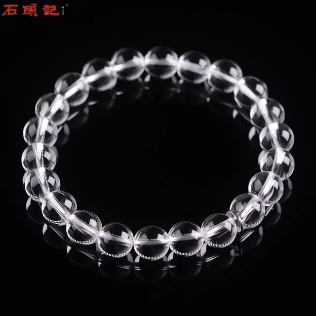 石头记 【优雅与纯净】晶体透亮纯净 小众设计优雅高级感简约百搭#好运 考试上岸 礼盒款天然 白水晶 手串 男女同款情侣款