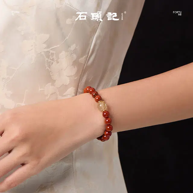 石头记 转运珠 鸿福吉祥 平安喜乐新中式浪漫复古纳福 显白贵气高级感通勤百搭 #好运 玛瑙 手串 女款