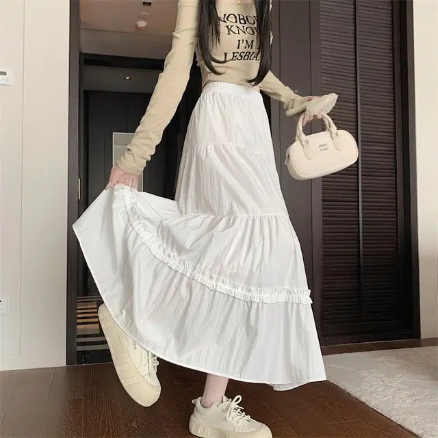 依钗 多风格设计感垂坠感显瘦长款裙装休闲长裙 女款